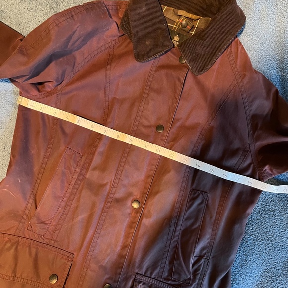 Barbour Beadnell waxed cotton Jacket sz 4 Aubergine - Picture 12 of 12